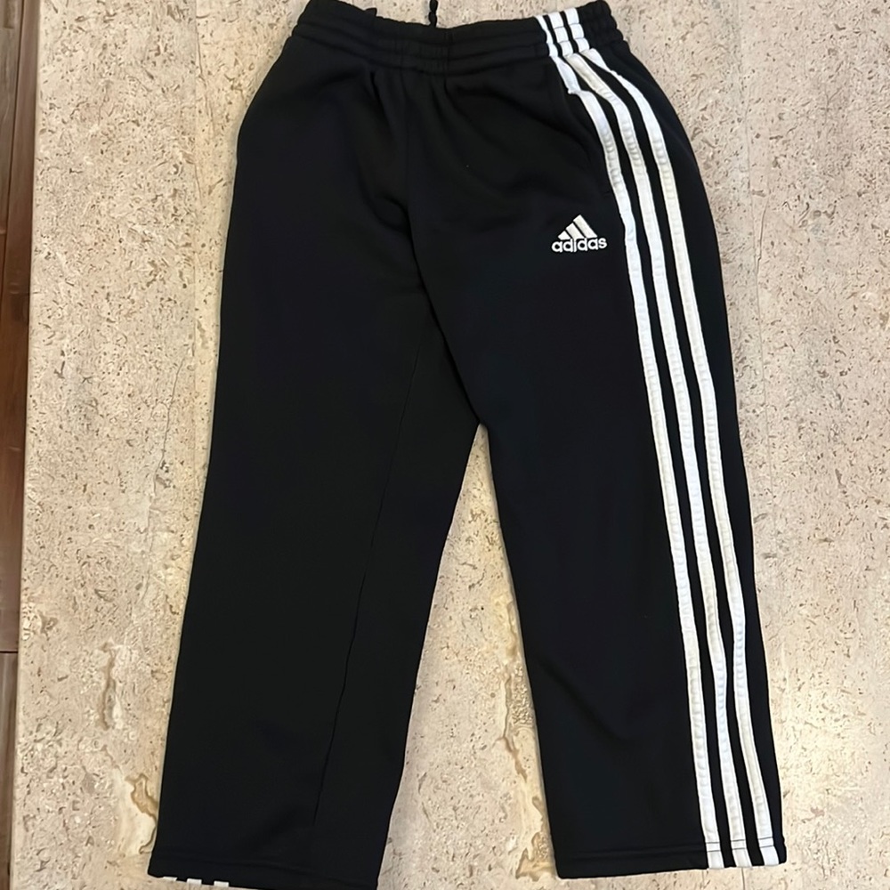 Adidas sweat pants black boys size 8